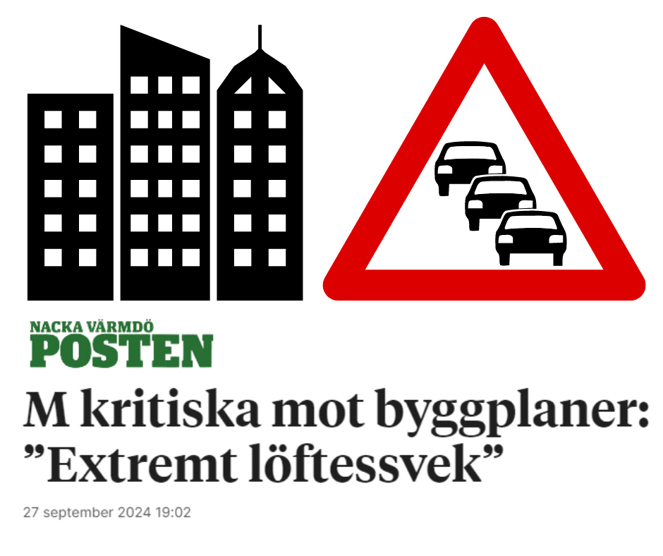 M kritiska mot byggplaner: ”Extremt löftessvek”