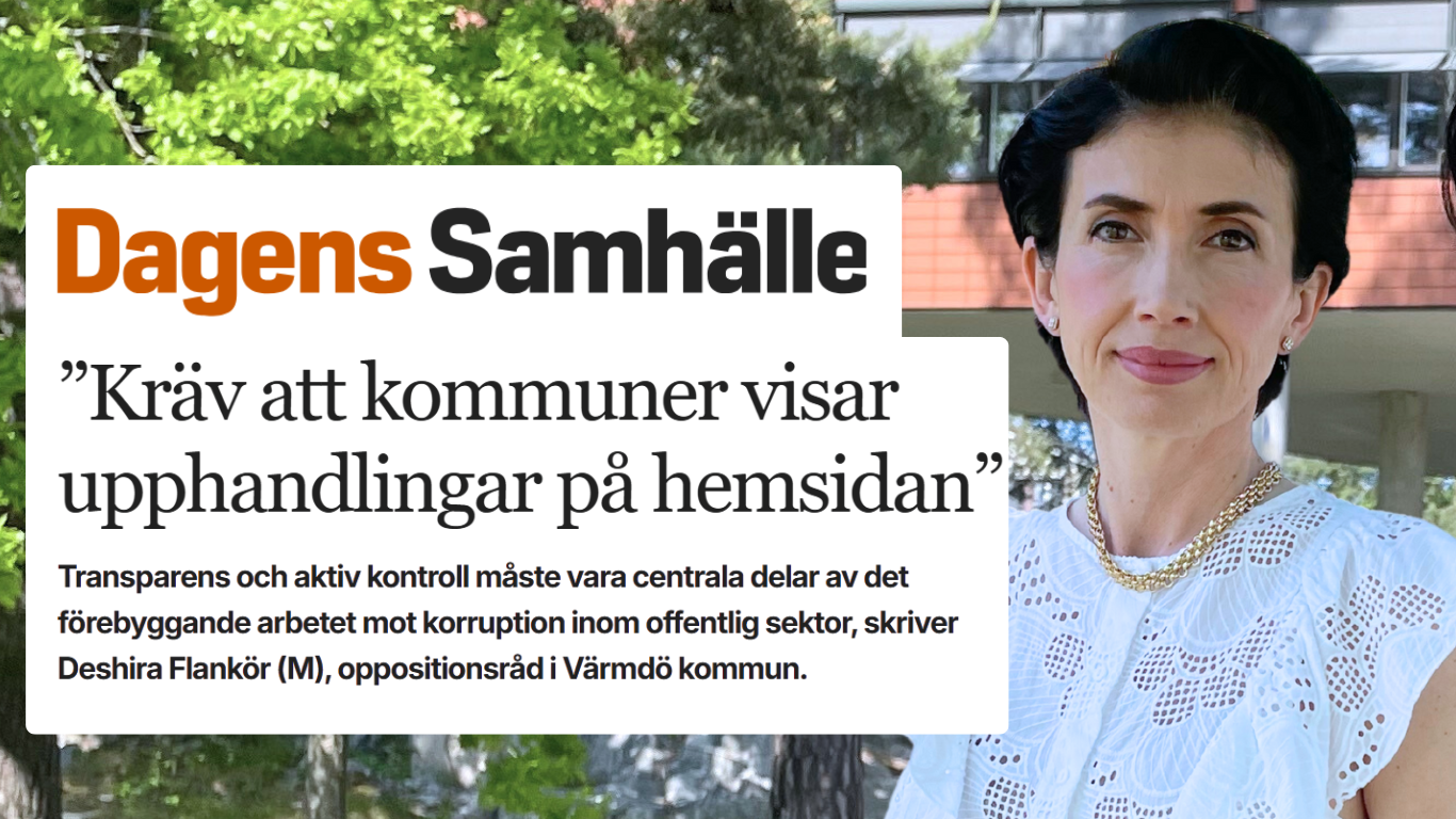 ”Kräv att kommuner visar upphandlingar på hemsidan”